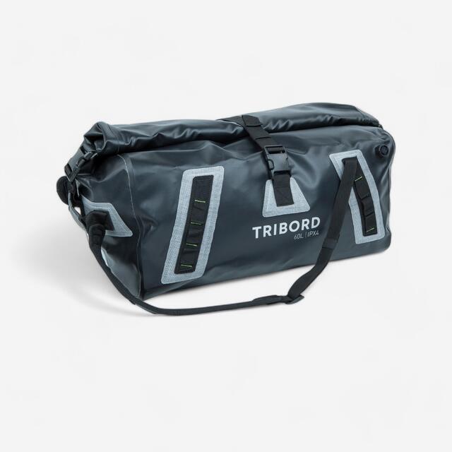 Reisetasche Sporttasche wasserdicht 60 l schwarz