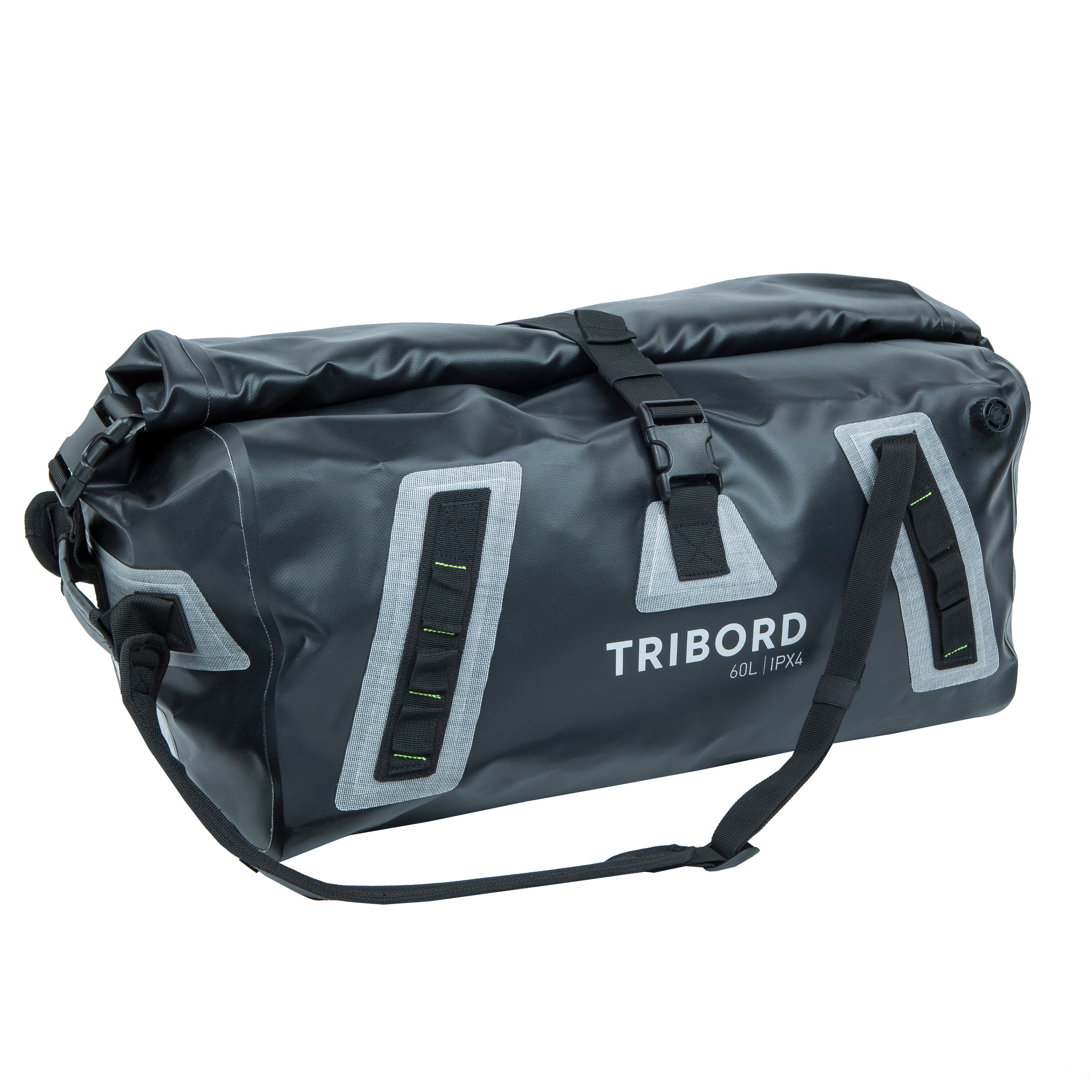 TRIBORD Waterproof duffle bag - travel bag 60 L black