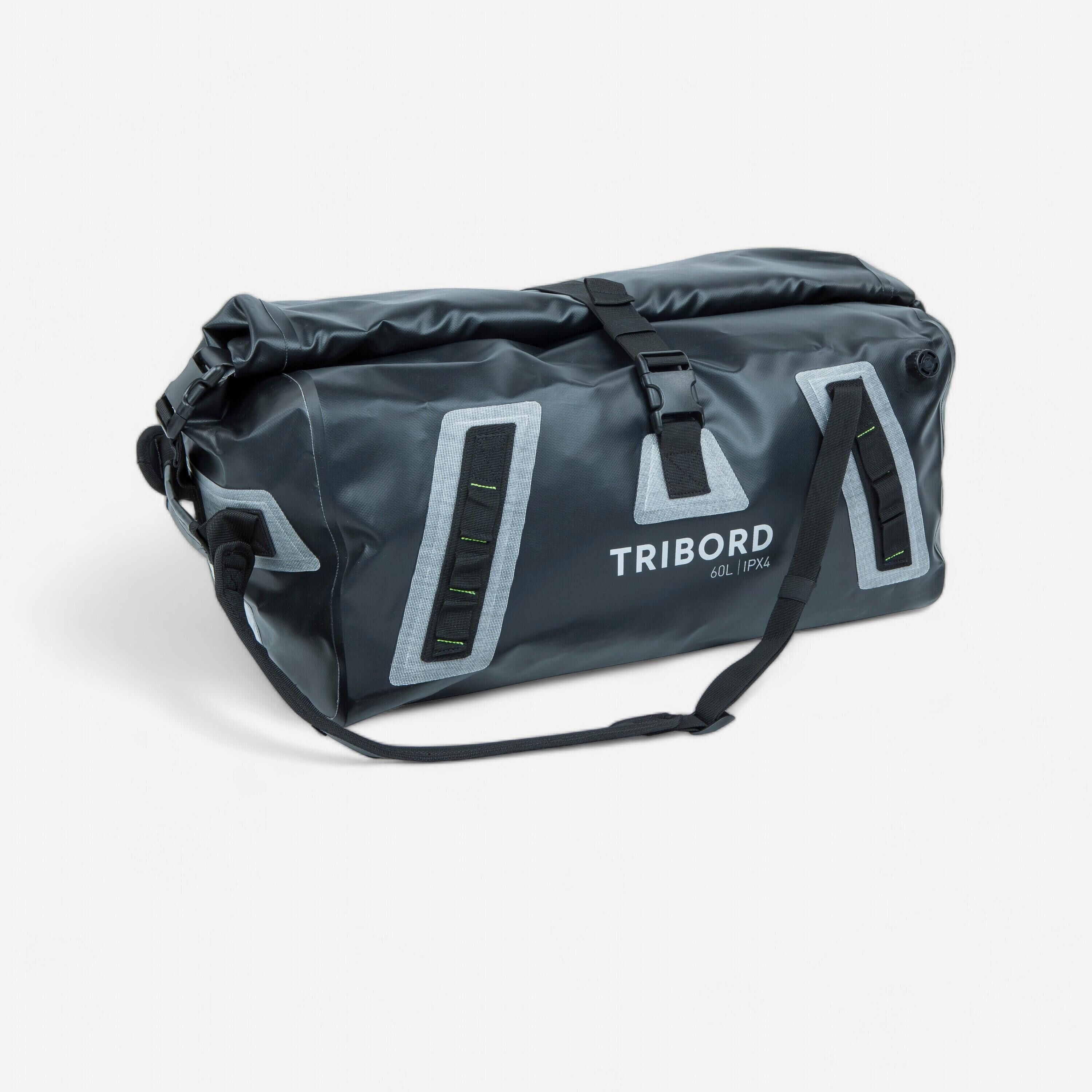 TRIBORD Waterproof duffle bag - travel bag 60 L black