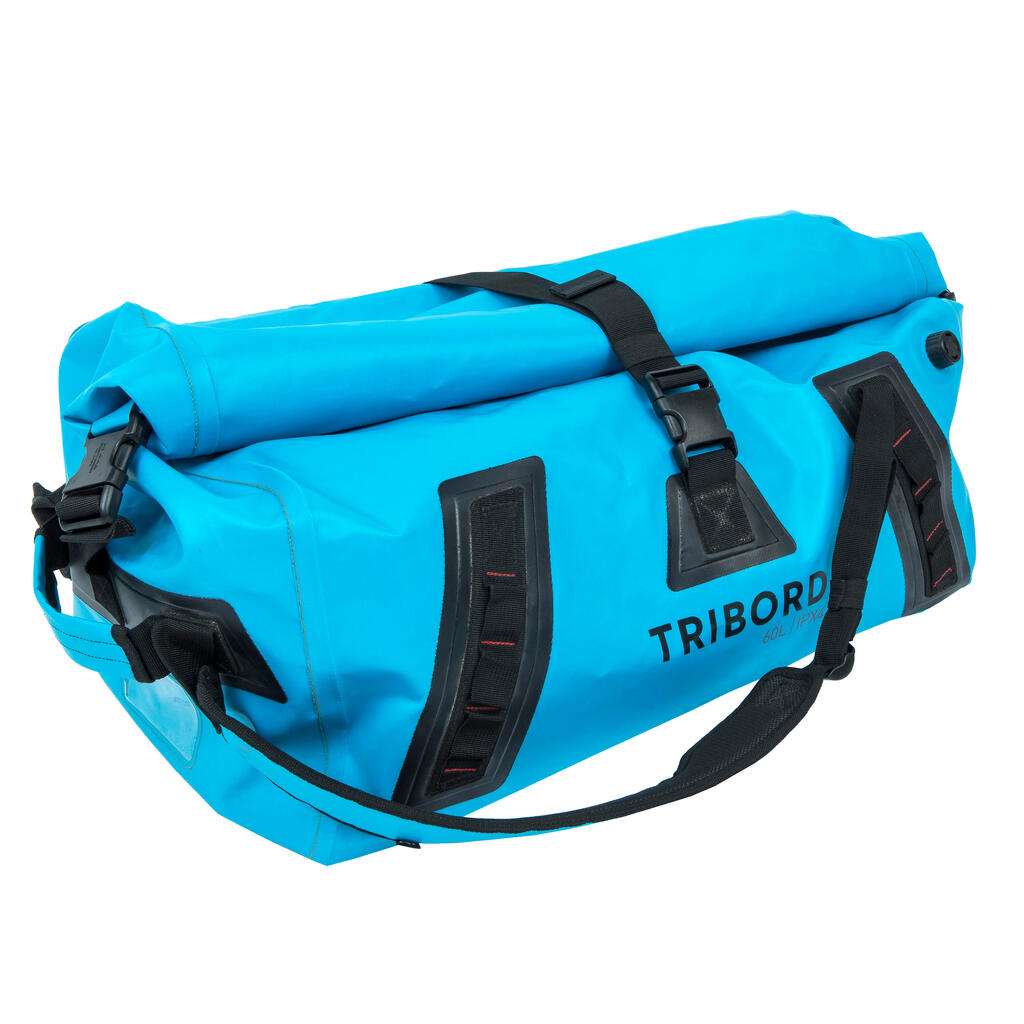 Waterproof duffle bag - travel bag 60 l light blue