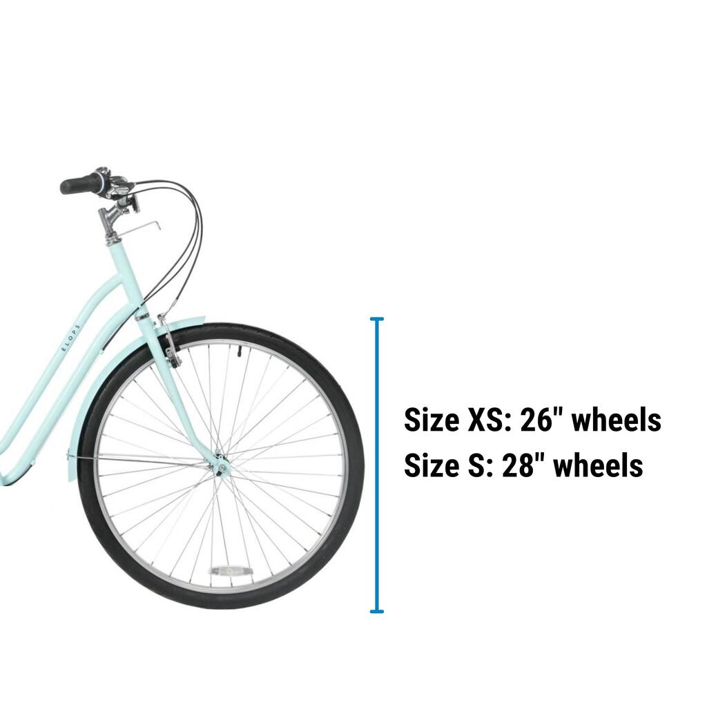 Vélo De Ville Elops 120 Cadre Bas - Vert