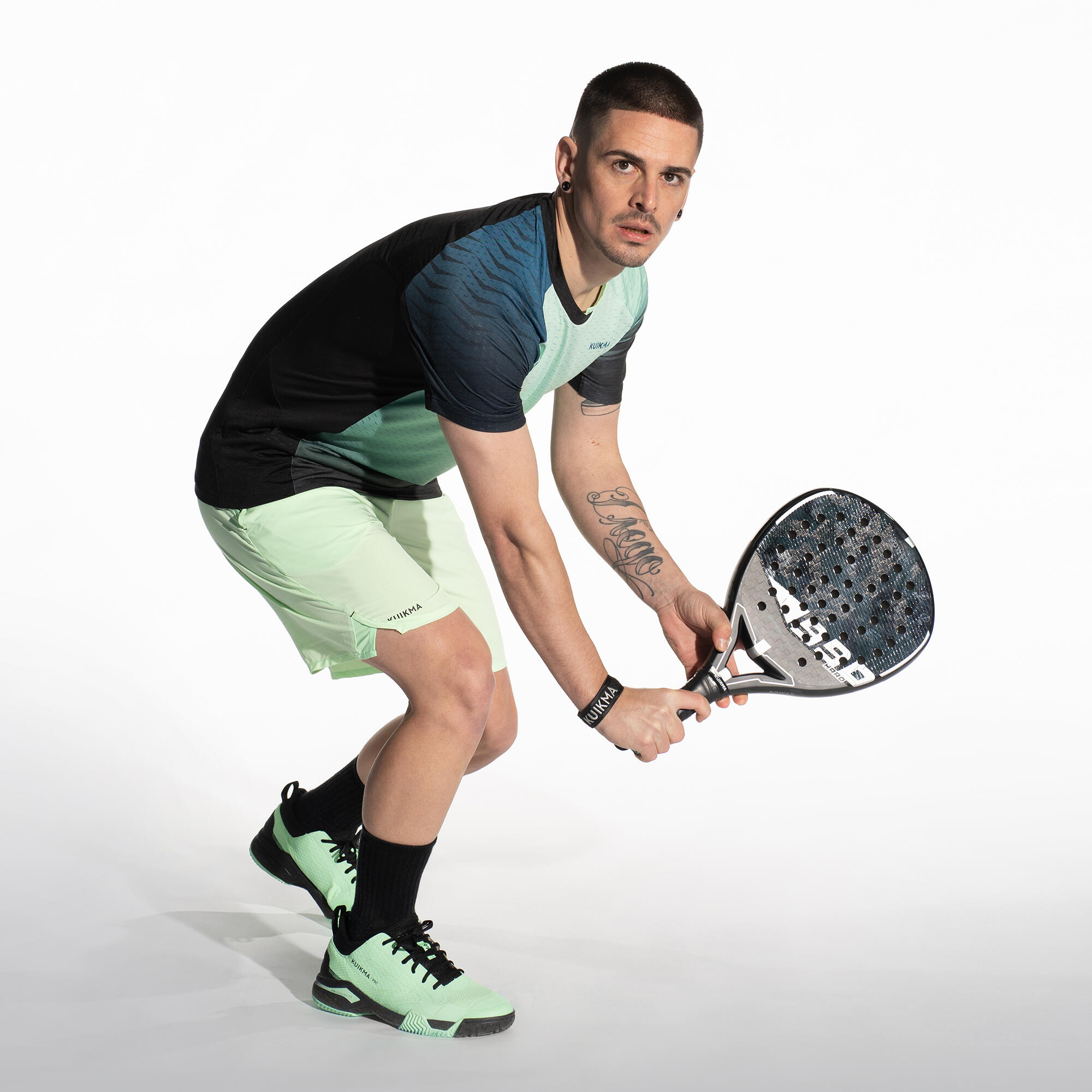 Herren Padelhose - PSH 900 grün 6/10