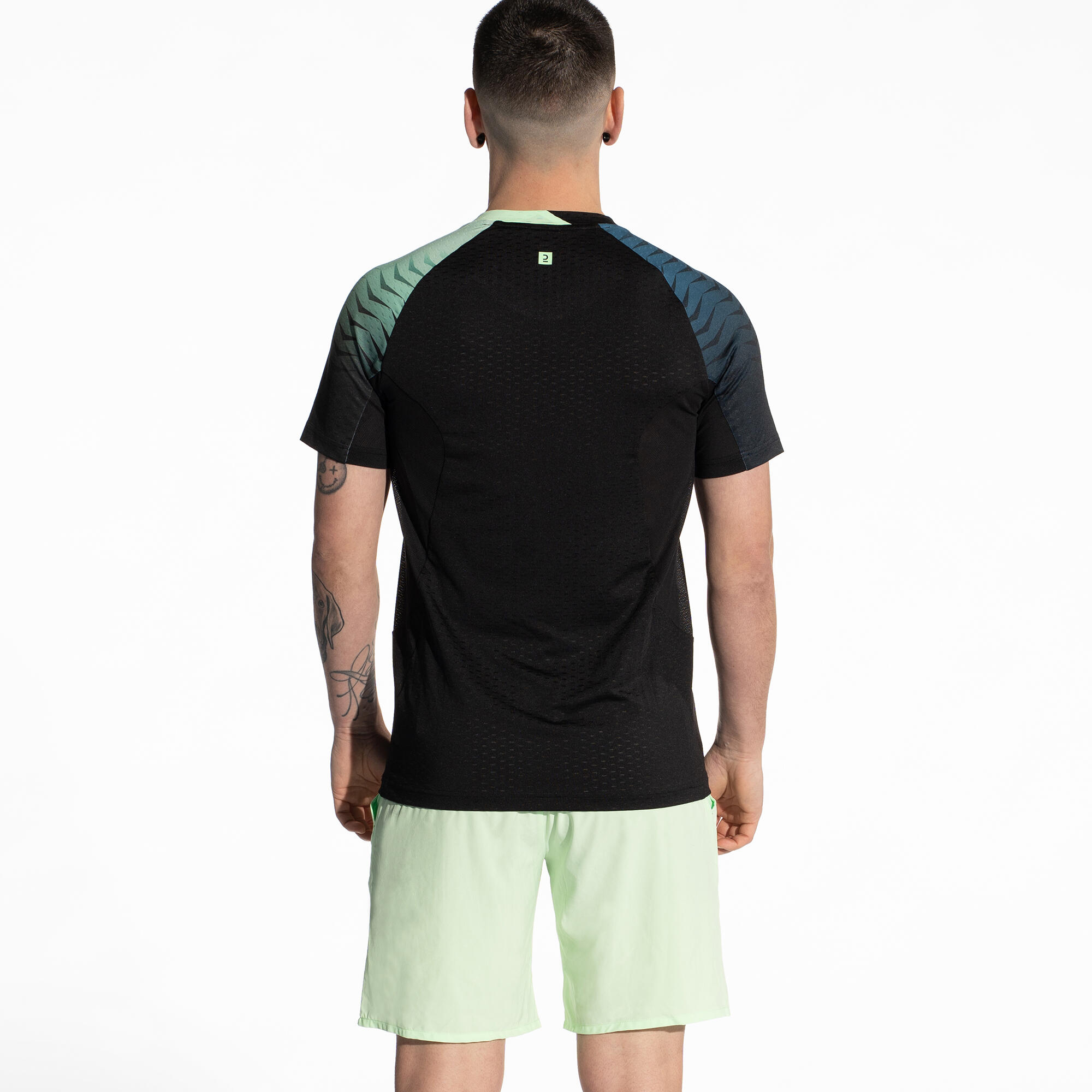 Men's Technical Short-Sleeved Padel T-Shirt 900 - Green 3/8