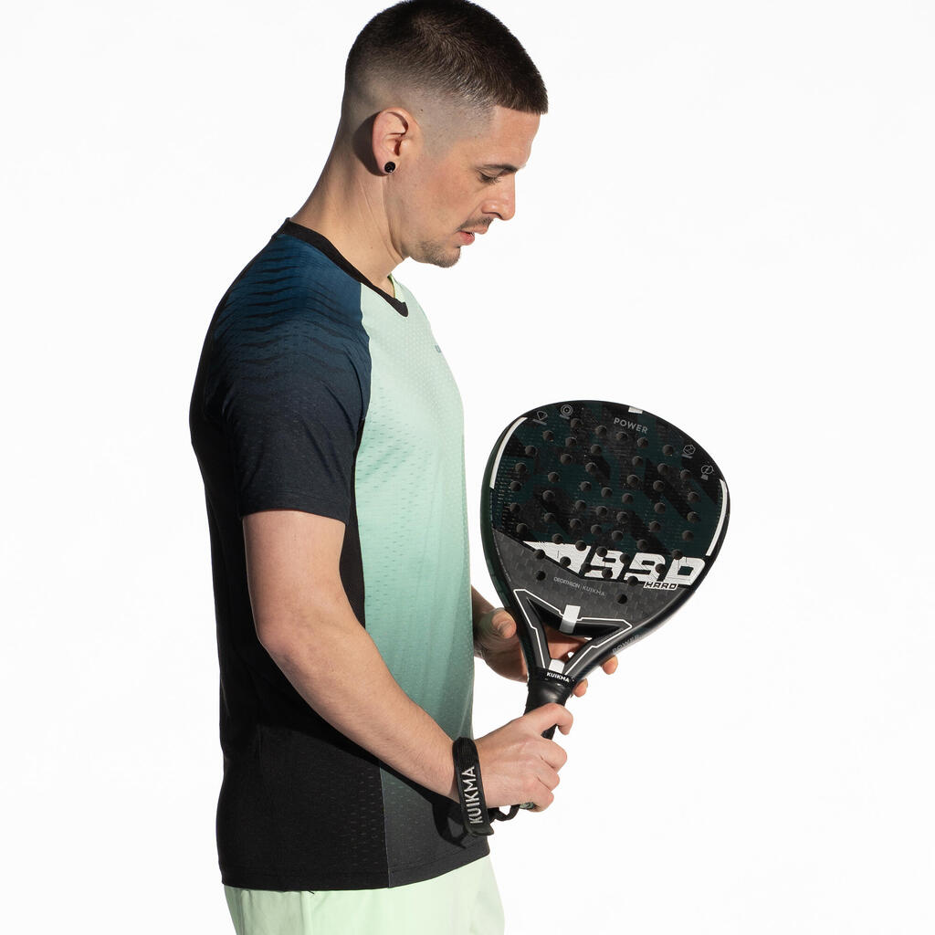Vīriešu padel tenisa funkcionāls īspiedurkņu T krekls “Kuikma 900”, zaļš