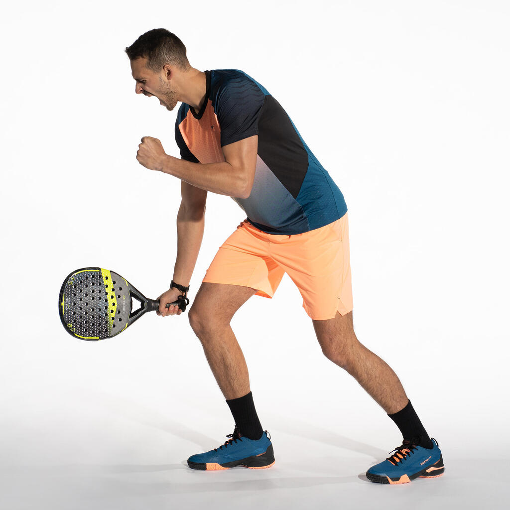 Majica kratkih rukava za padel Kuikma 900 muška sivo-crna