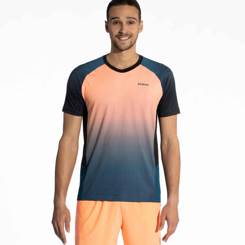 Padel T-Shirt kurzarm Herren Rundhals atmungsaktiv - 900 orange