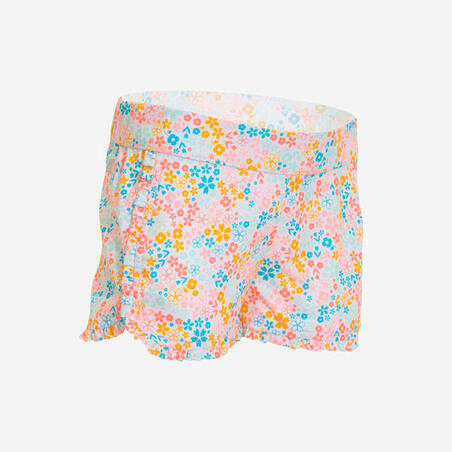 Badshorts baby med blommönster