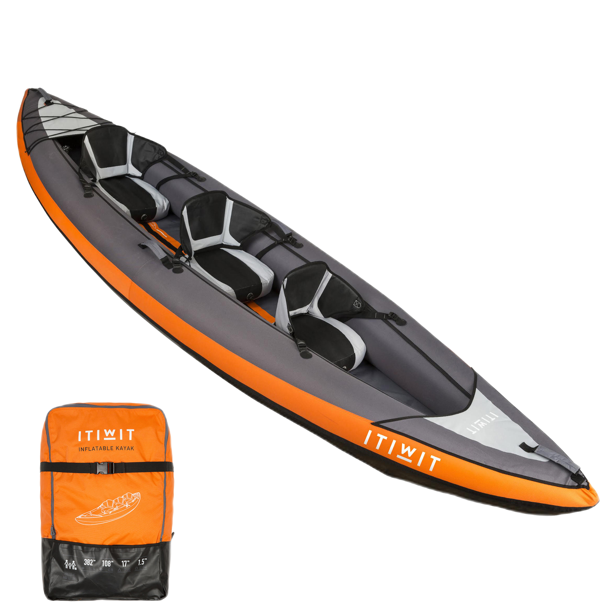 2/3 PLACES INFLATABLE TOURING KAYAK