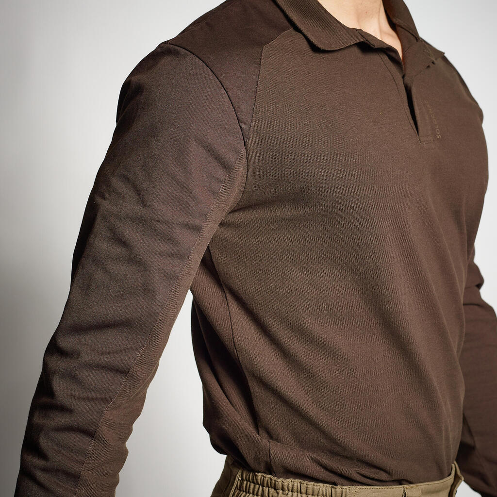 Ilgarankoviai marškinėliai „Renfort 100“, rudi