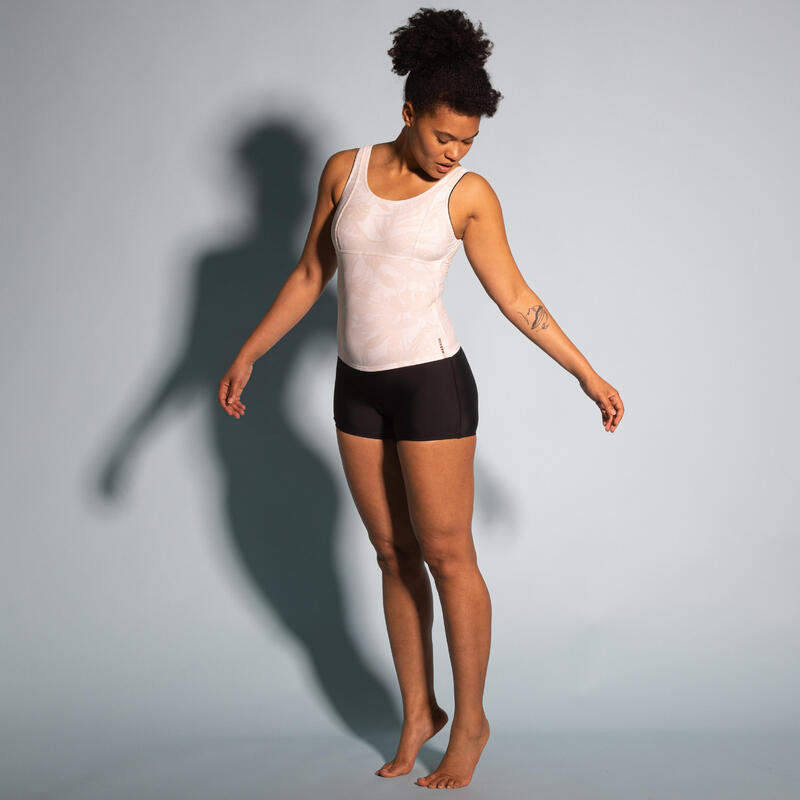 Maillot de bain 1 pièce shorty Aquagym femme Doli Alm blanc