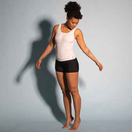 Women's 1-piece Aquafit Shorty Swimsuit Doli Alm White