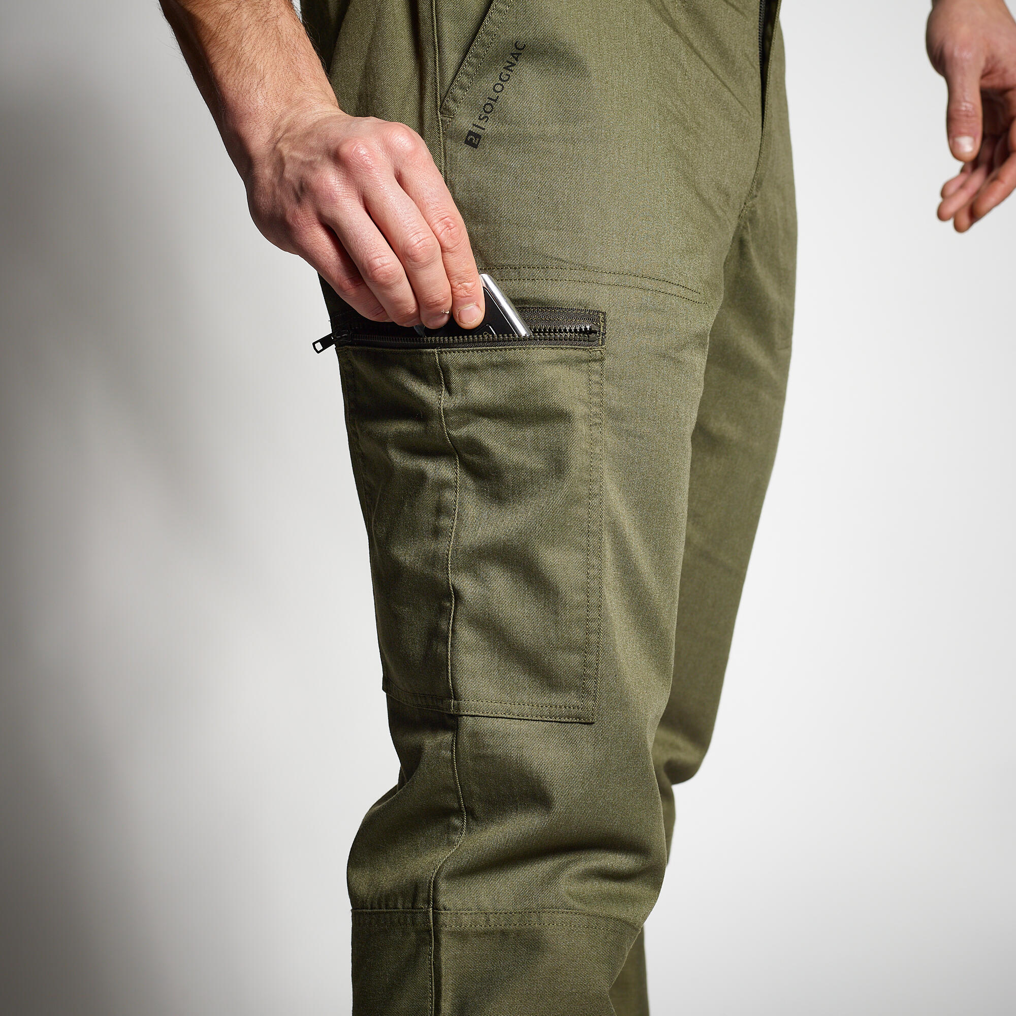 Men's Regular Trousers - Steppe 100 green 5/6