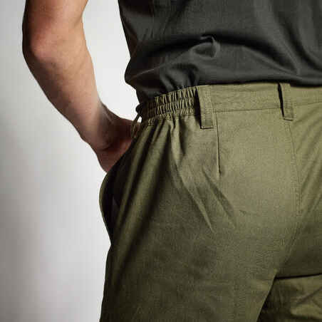 Men's Regular Trousers - Steppe 100 green