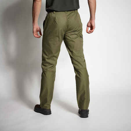 Men's Regular Trousers - Steppe 100 green