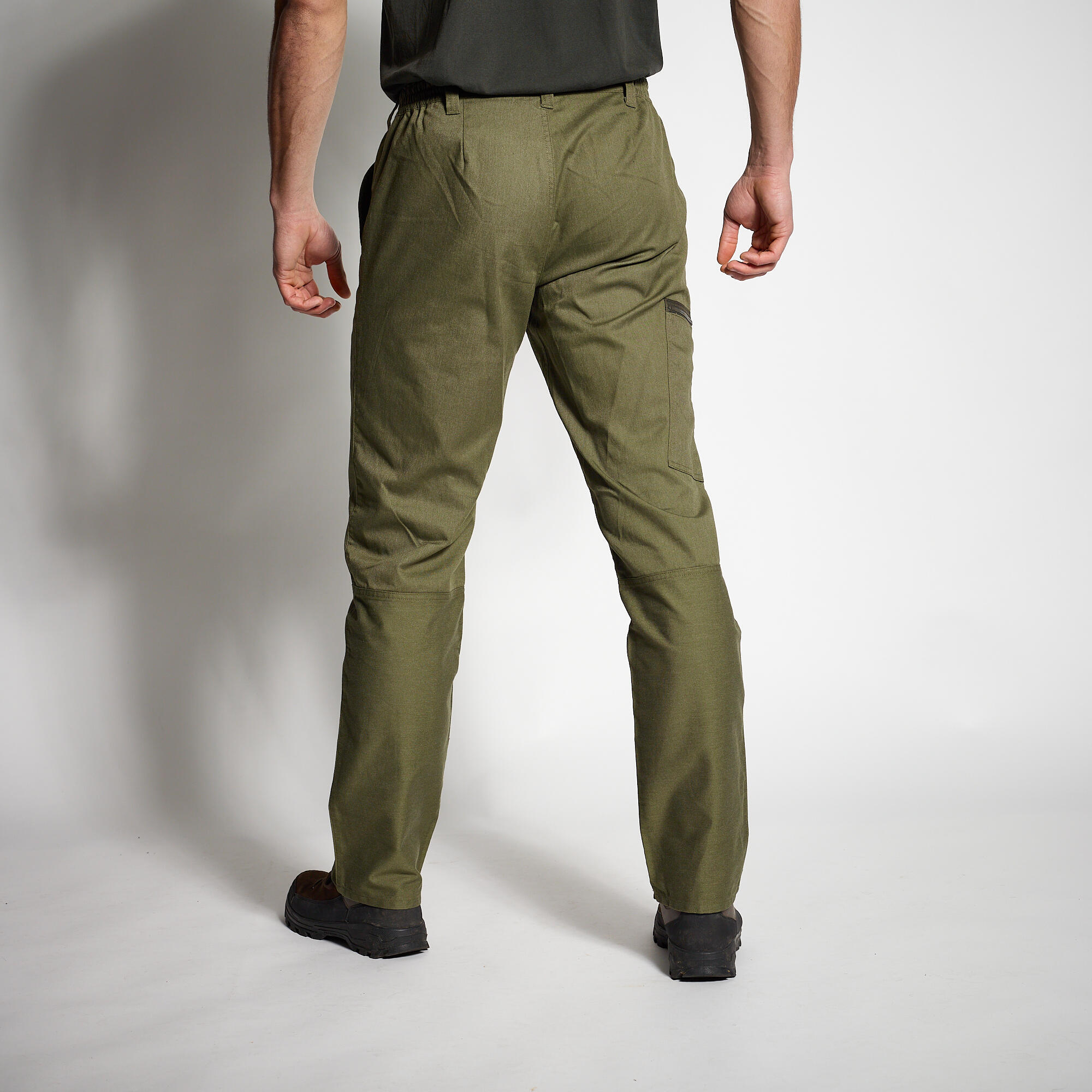 Men's Regular Trousers - Steppe 100 green 2/6
