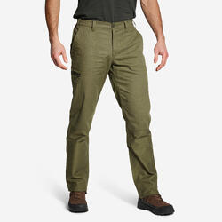 Pantalón De Caza Hombre Solognac Steppe 100 Verde Resistente Multibolsillo