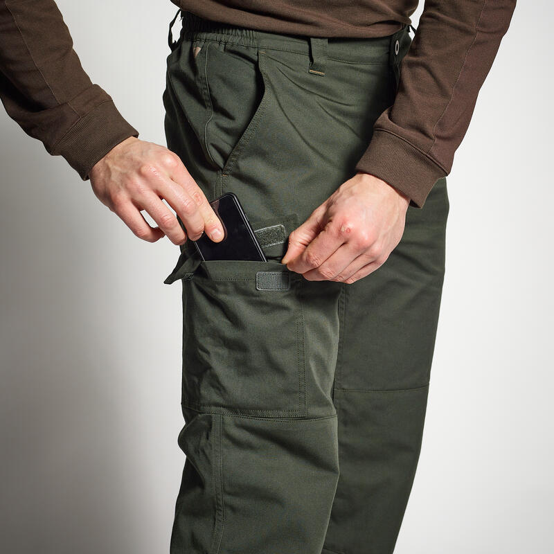 PANTALON CHASSE CHAUD VERT 100