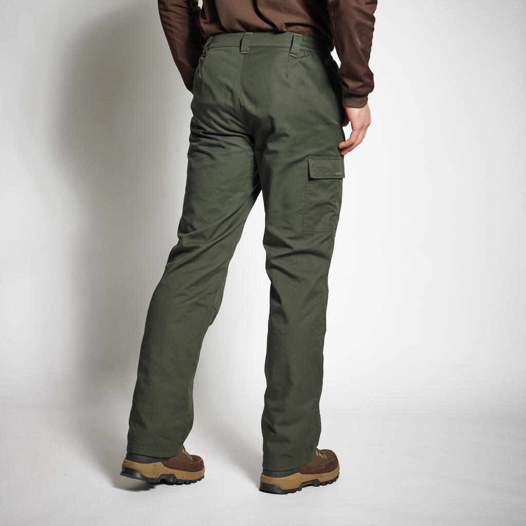 Poľovnícke hrejivé nohavice 100 zelené
