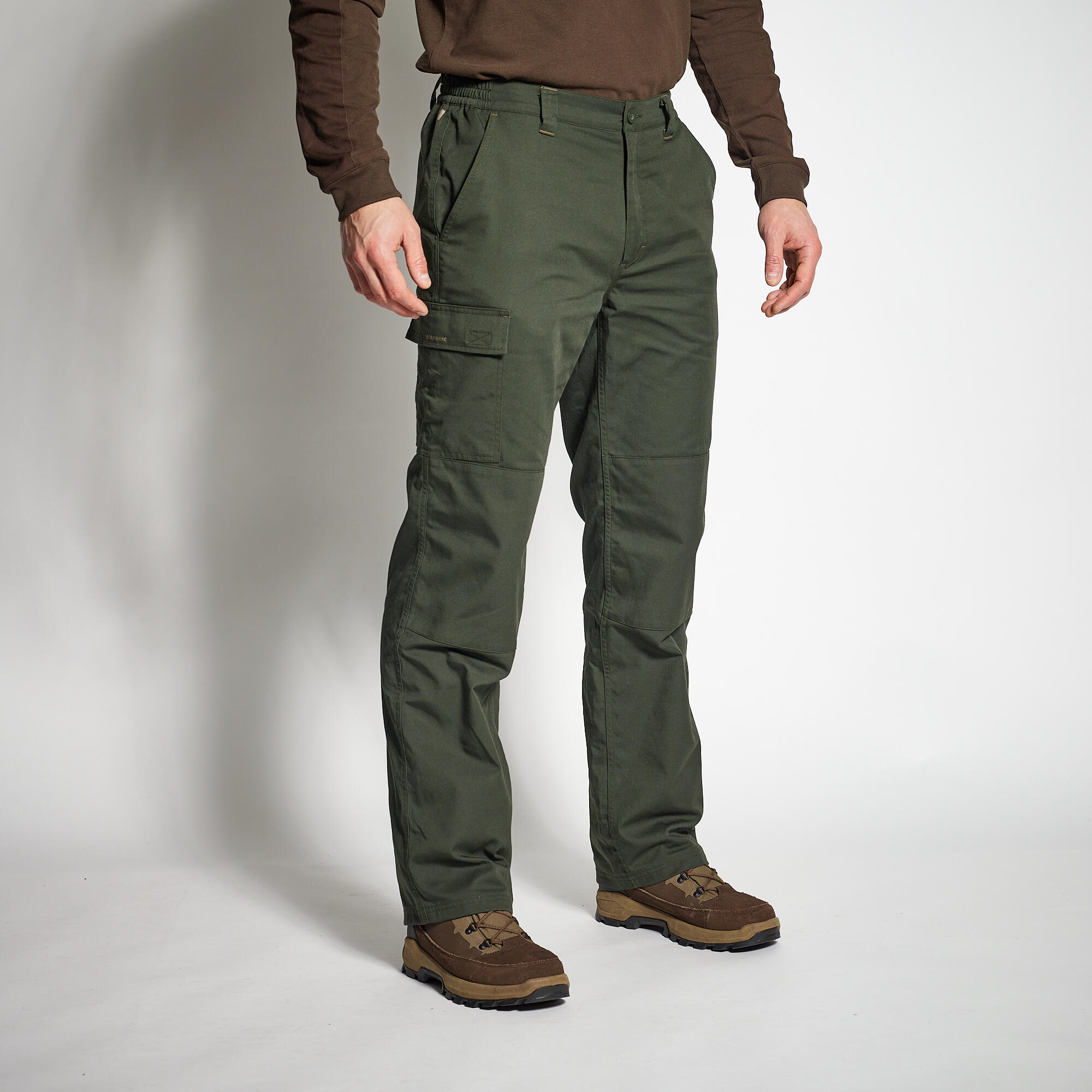 Country Sport Warm Silent Fleece Trousers 100 - Green SOLOGNAC | Decathlon