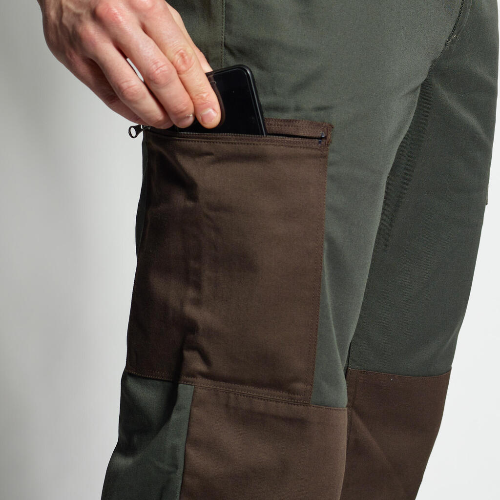 Zelene muške kargo pantalone STEPPE 300