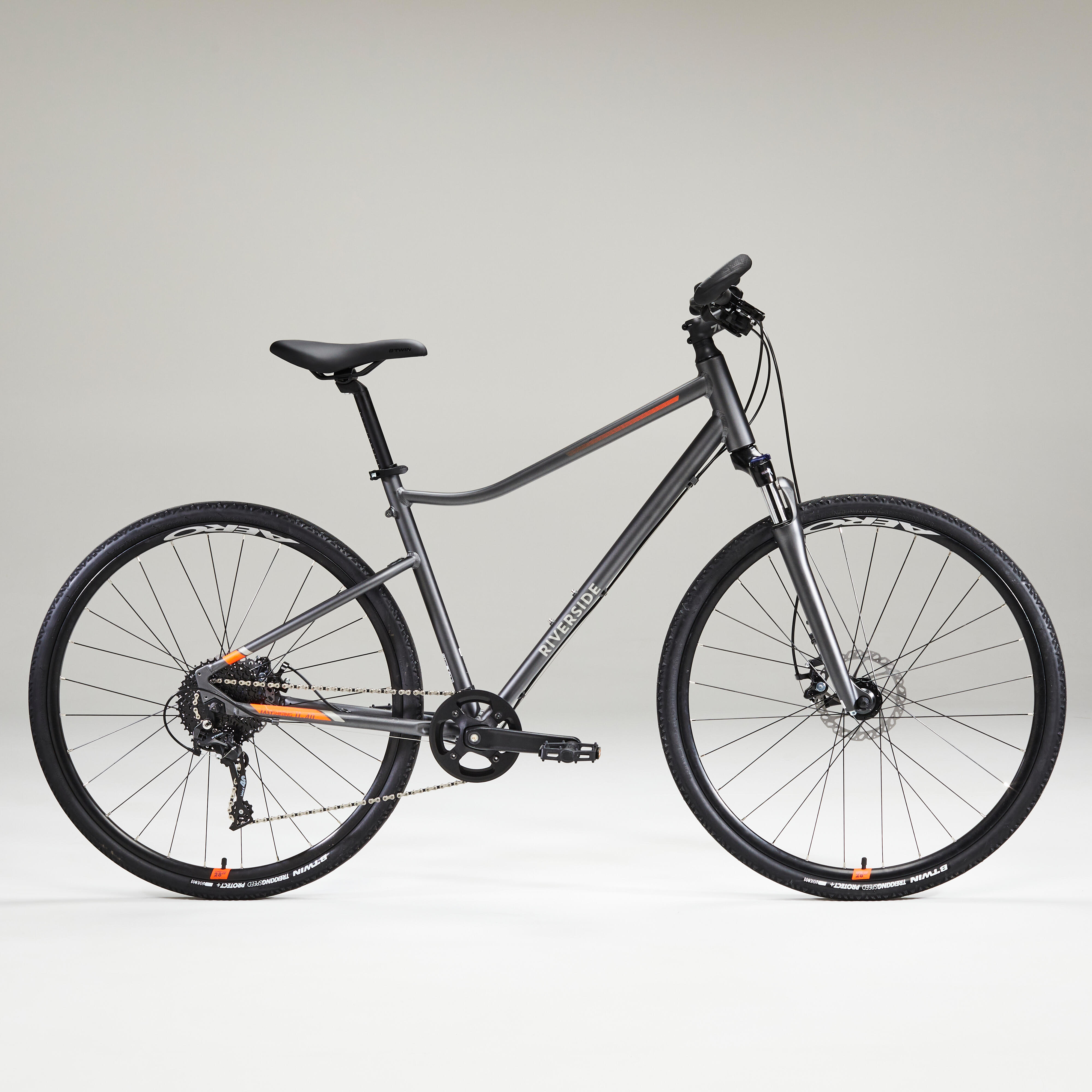 Hybrid Disc Bike  - Riverside 700 Grey/Orange - RIVERSIDE