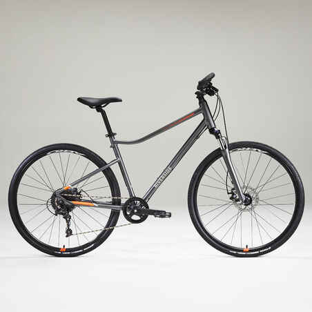 Hybrid Bike Riverside 700 - Grey/Orange