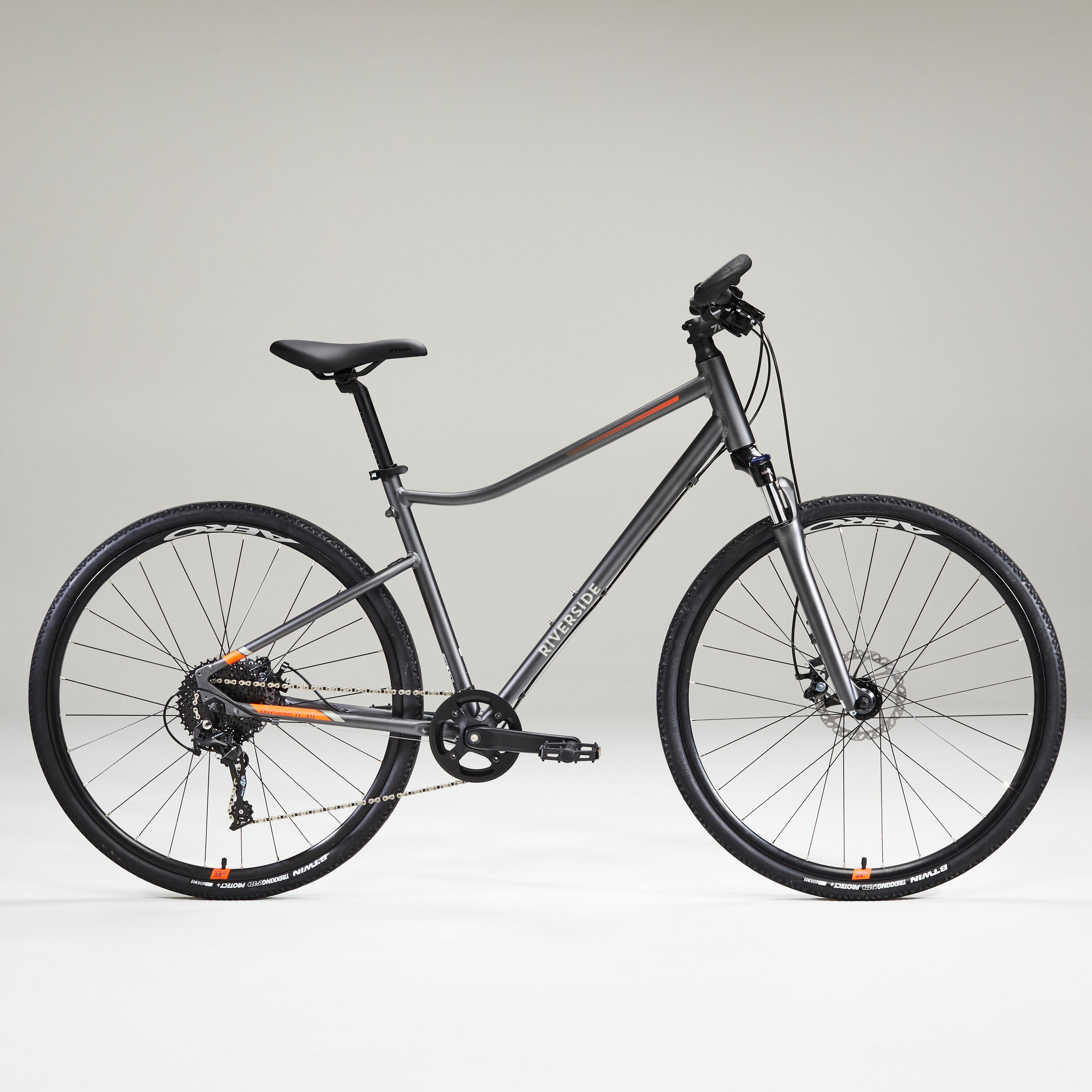 Hybrid Bike Riverside 700 - Grey/Orange 2/11