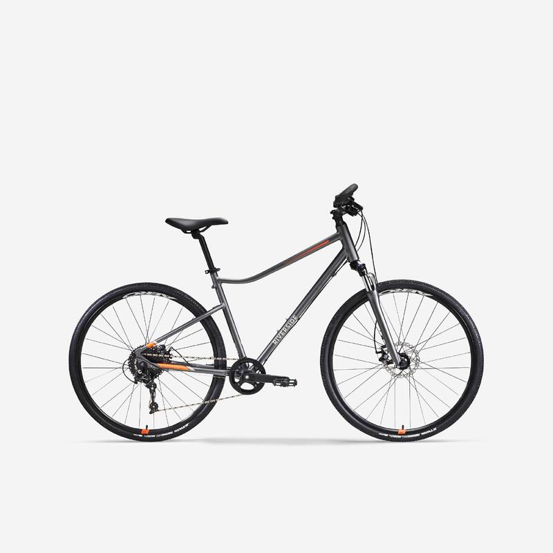 Hybrid Bike Riverside 700 - Grey/Orange