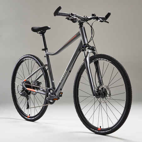 Hybrid Bike Riverside 700 - Grey/Orange