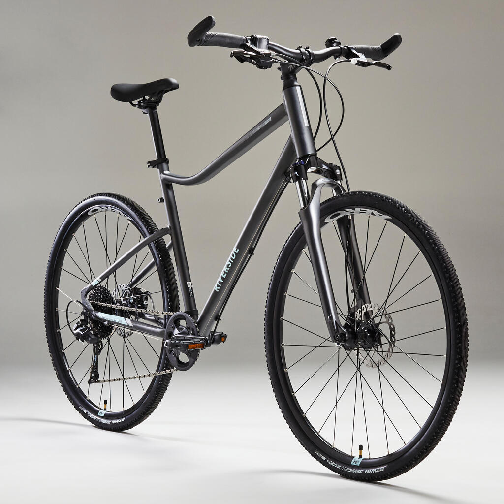 Hybrid Bike Riverside 700 - Grey/Sea Green
