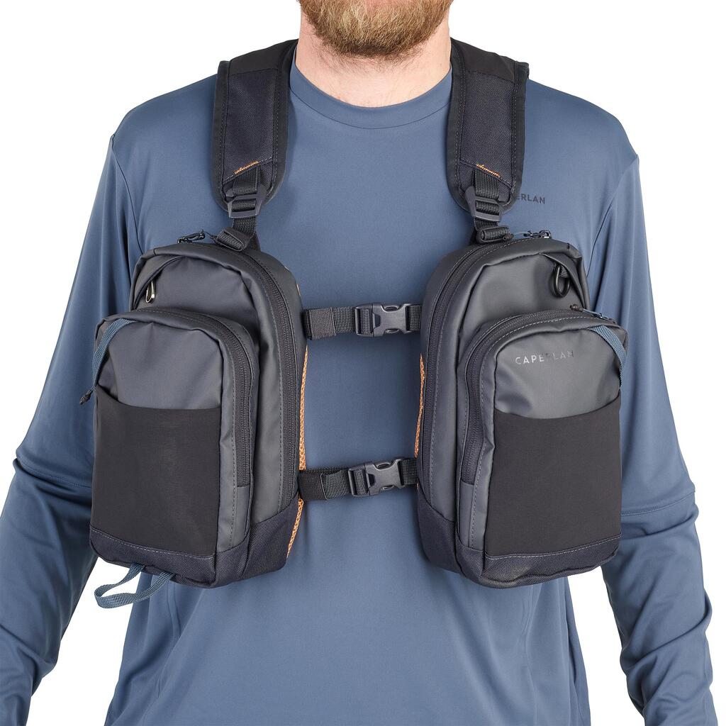 Dvojitý rybársky batoh Chest pack 500 - 10 litrov