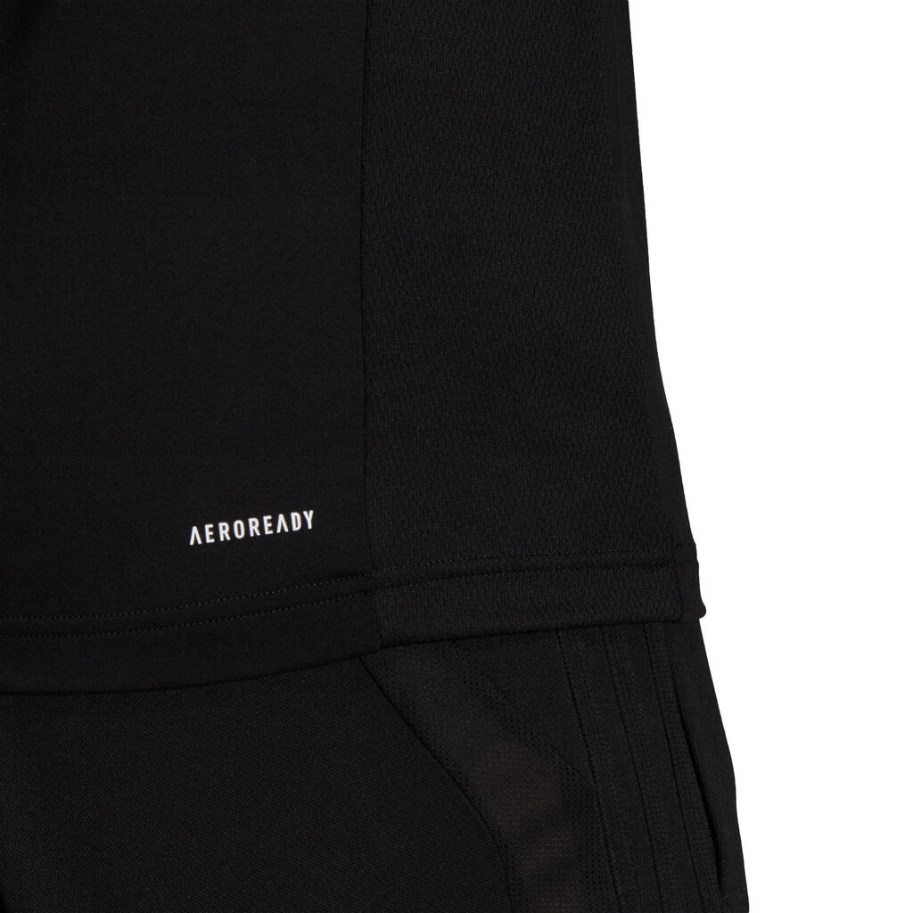Trainingsjacke Fussball Adidas Sereno 1/4-Zip 3 Streifen schwarz