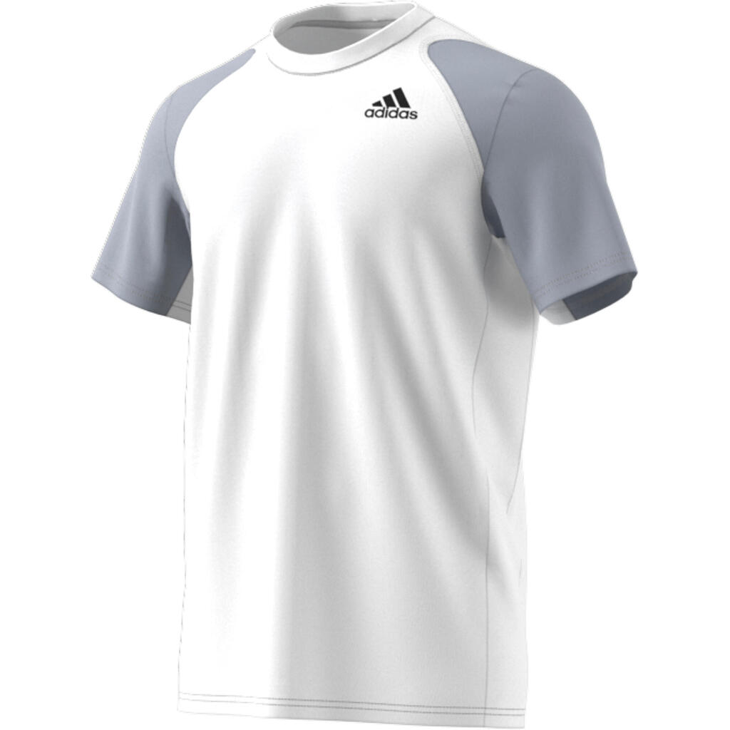 Men's Short-Sleeved Tennis T-Shirt TEE - White/Grey