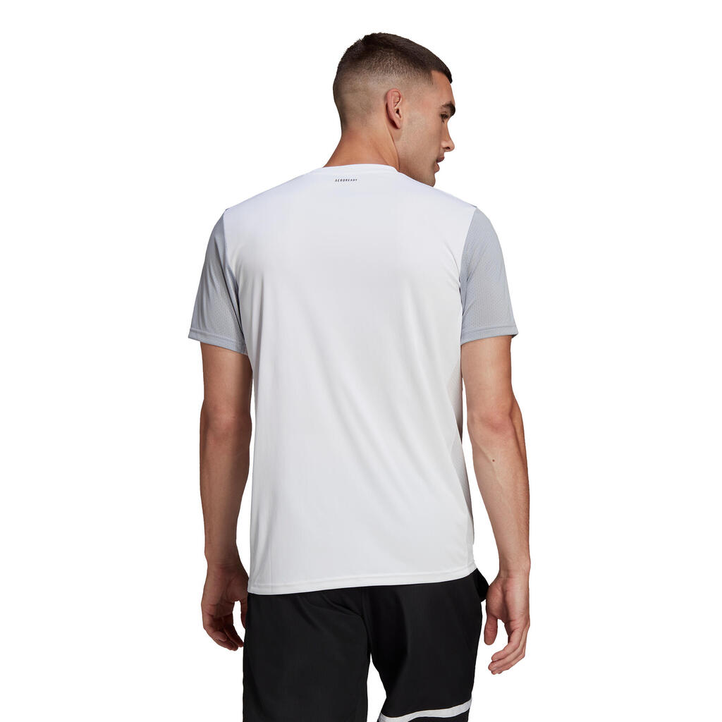 MAJICA KRATKIH RUKAVA ZA TENIS TEE MUŠKA - BELO/SIVA