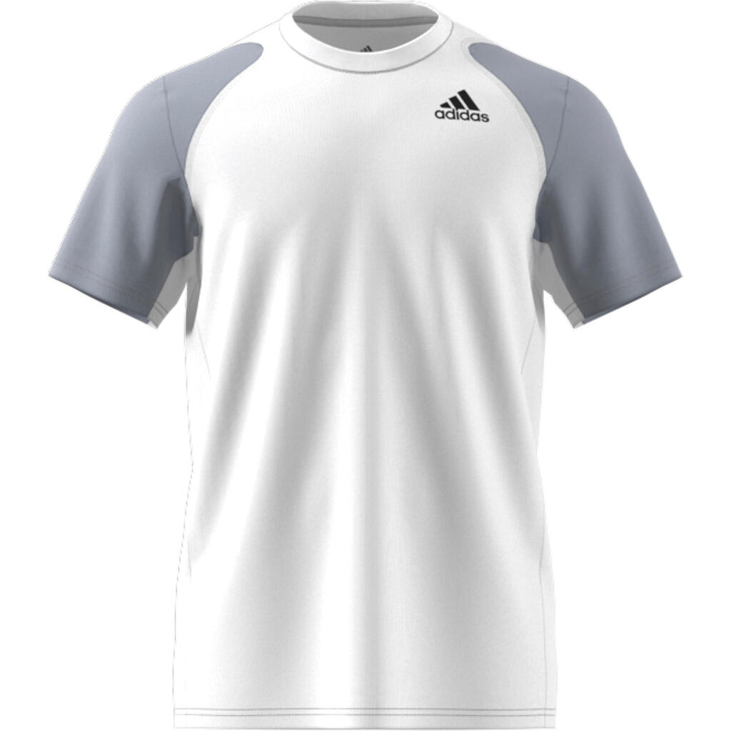 Men's Short-Sleeved Tennis T-Shirt TEE - White/Grey