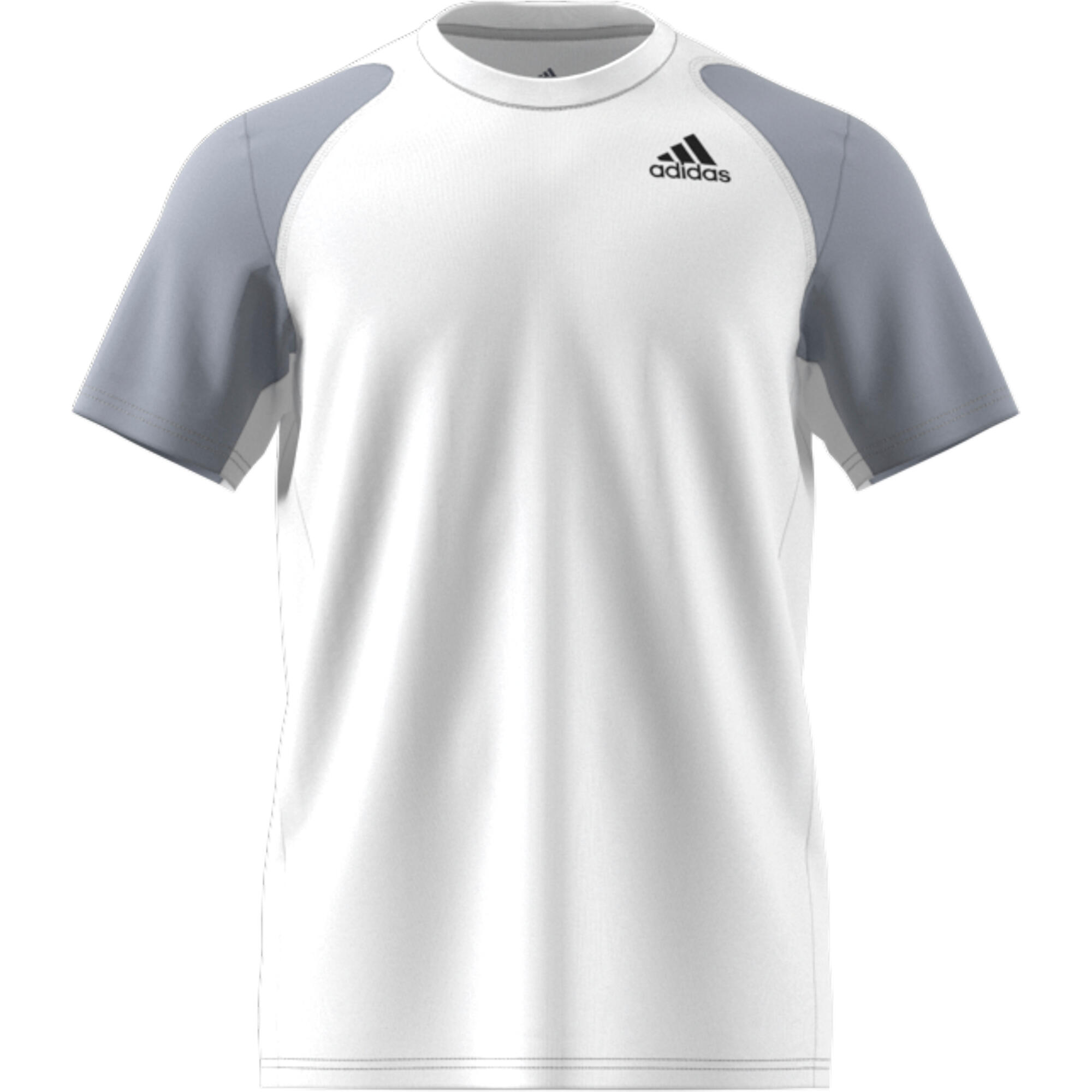 Men's short-sleeved tennis T-shirt - ADIDAS TEE White Grey