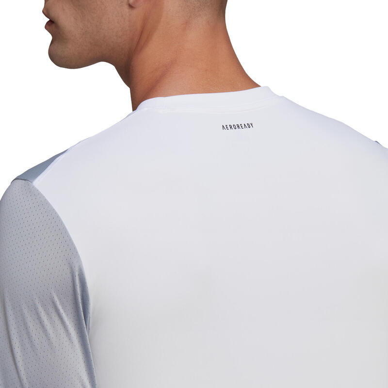 Herren Tennis T-Shirt - TEE weiß/grau
