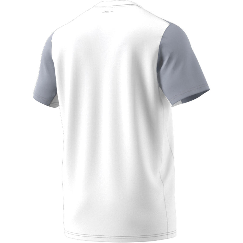 Men's Short-Sleeved Tennis T-Shirt TEE - White/Grey