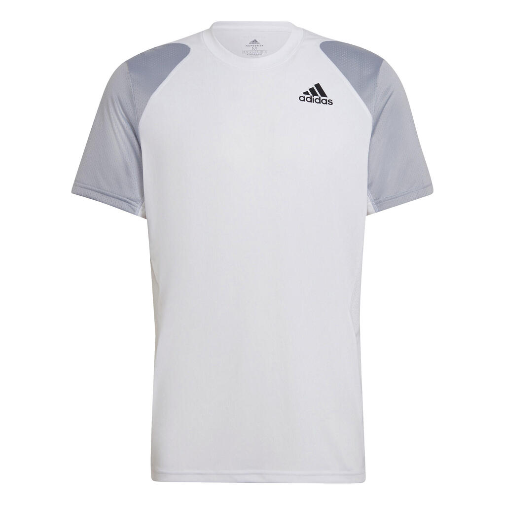 Men's Short-Sleeved Tennis T-Shirt TEE - White/Grey