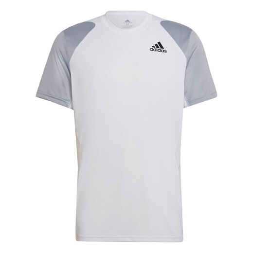 
      Pánske tenisové tričko s krátkym rukávom bielo-sivé
  