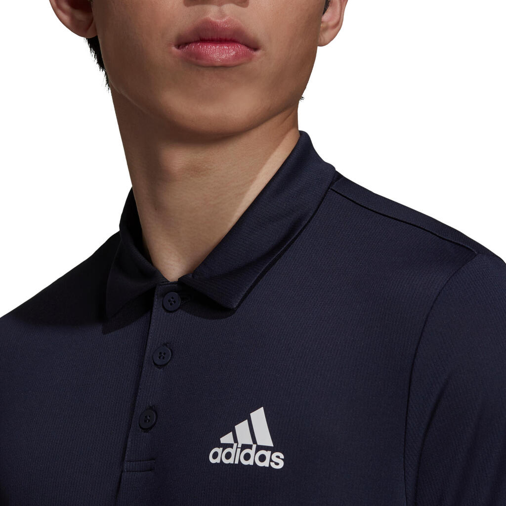 Men's Short-Sleeved Tennis Polo Shirt - Navy Blue