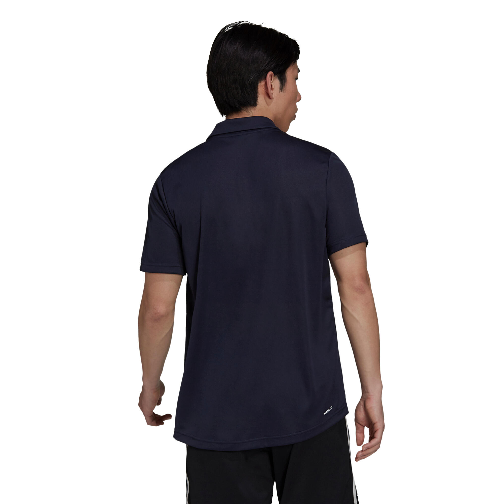 Men's Short-Sleeved Tennis Polo Shirt - Navy Blue 3/8