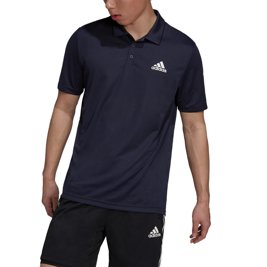 Men's Short-Sleeved Tennis Polo Shirt - Navy Blue