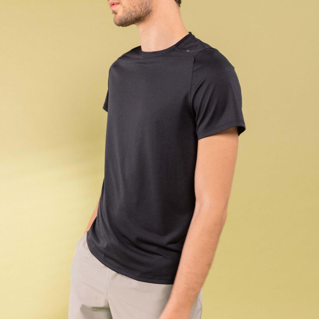 Men's Crew Neck Breathable Fitness T-Shirt - Black