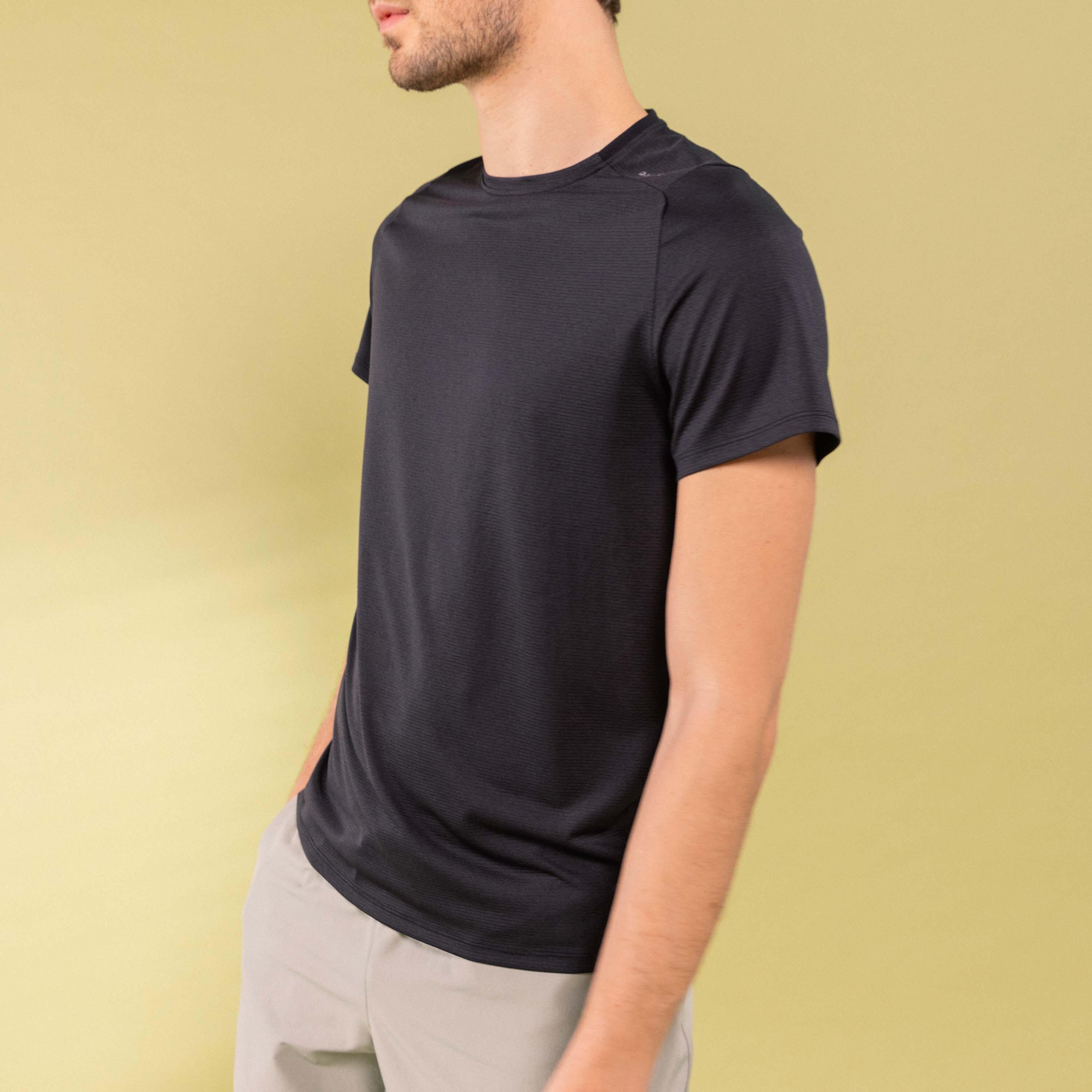 Men's Crew Neck Breathable Fitness T-Shirt - Black 2/7