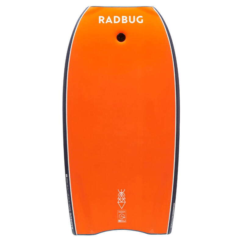 Bodyboard 500 met armleash blauw/oranje
