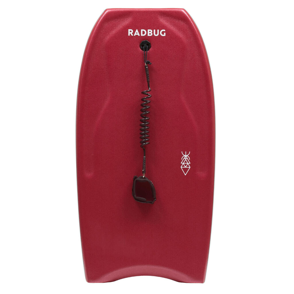 Bodyboard mit Leash - 500 rosa/weiss 