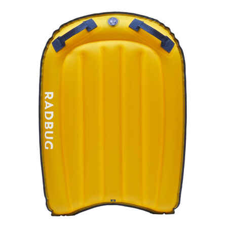 INFLATABLE BEGINNER BODYBOARD COMPACT YELLOW ( 25 -90KG)