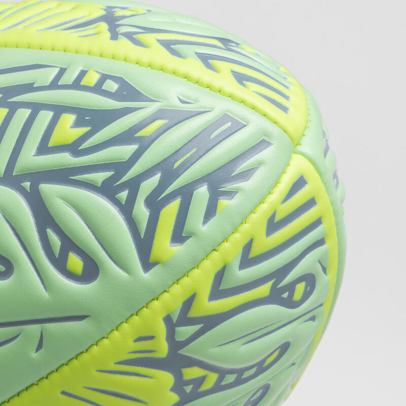 Ballon de beach rugby taille 1 - R100 Midi Tropical jaune vert