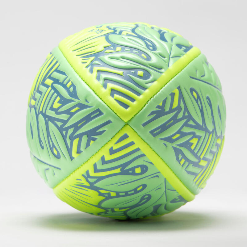 Ballon de beach rugby taille 1 - R100 Midi Tropical jaune vert